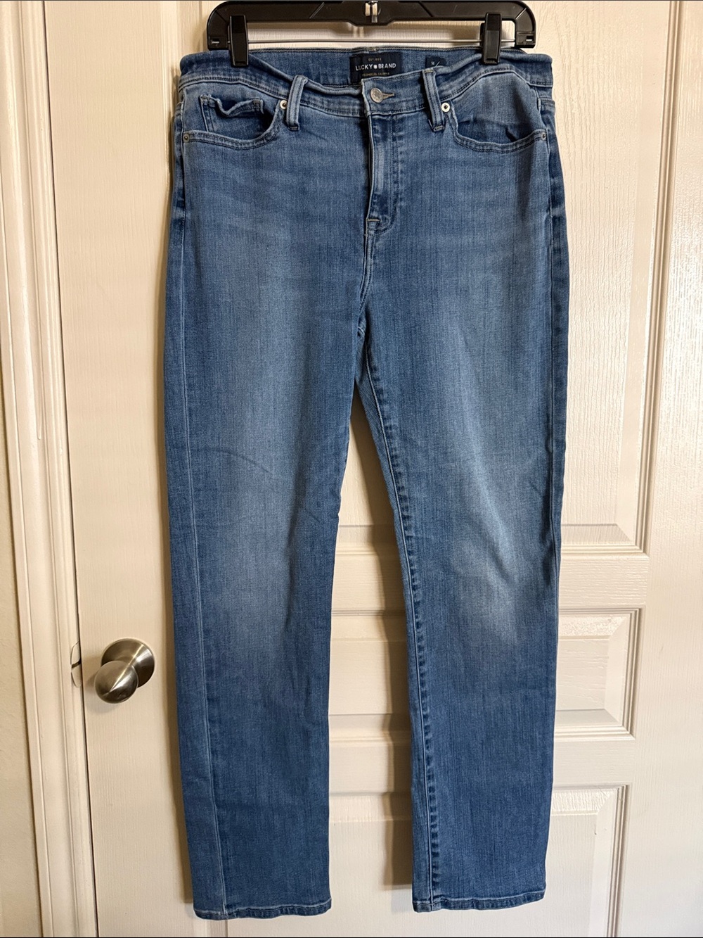 Lucky Brand Brooke Straight Leg Jeans Medium Blue Wash Sz 14